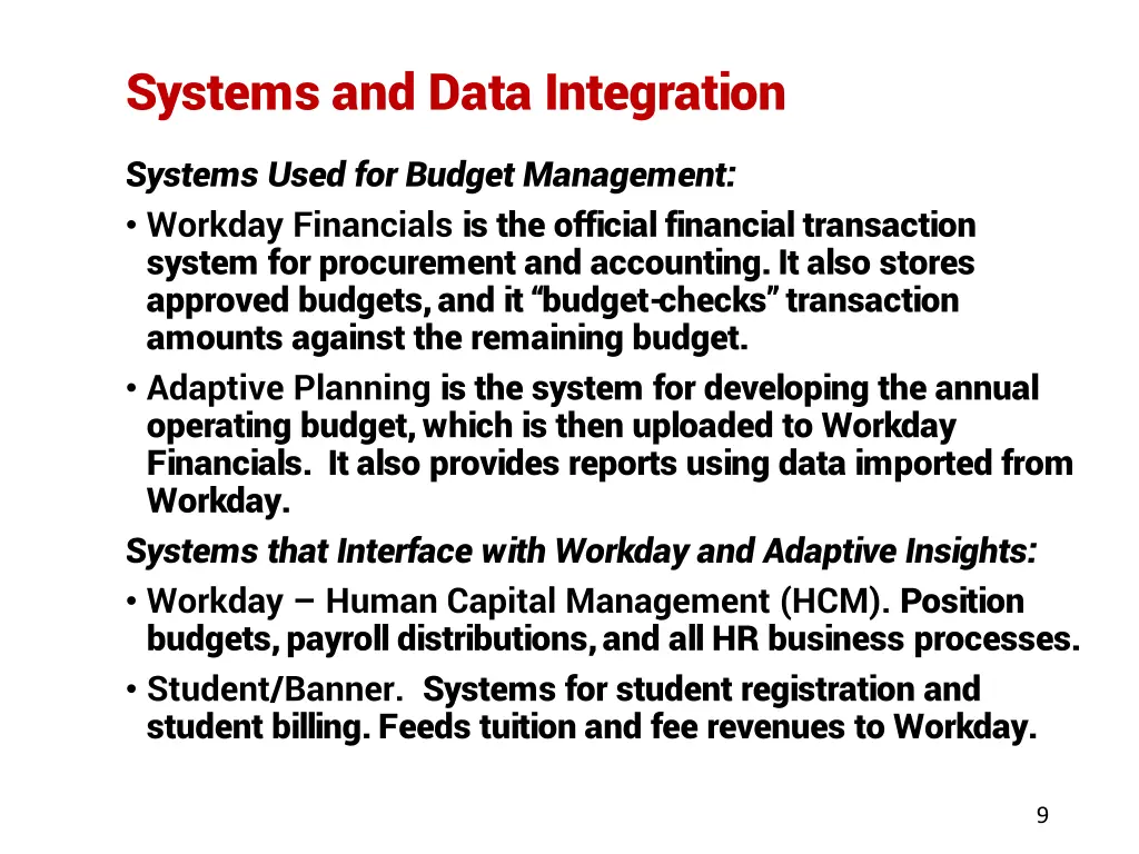 systems and data integration