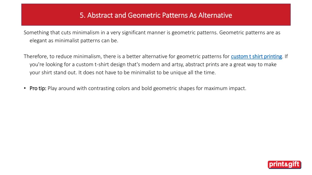 5 abstract and geometric patterns as alternative