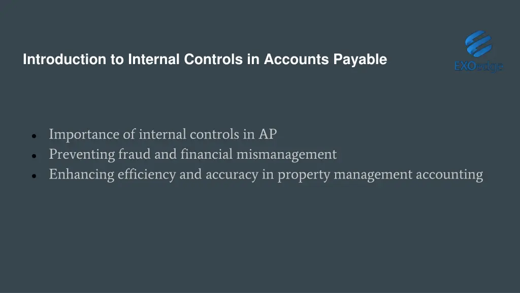 introduction to internal controls in accounts