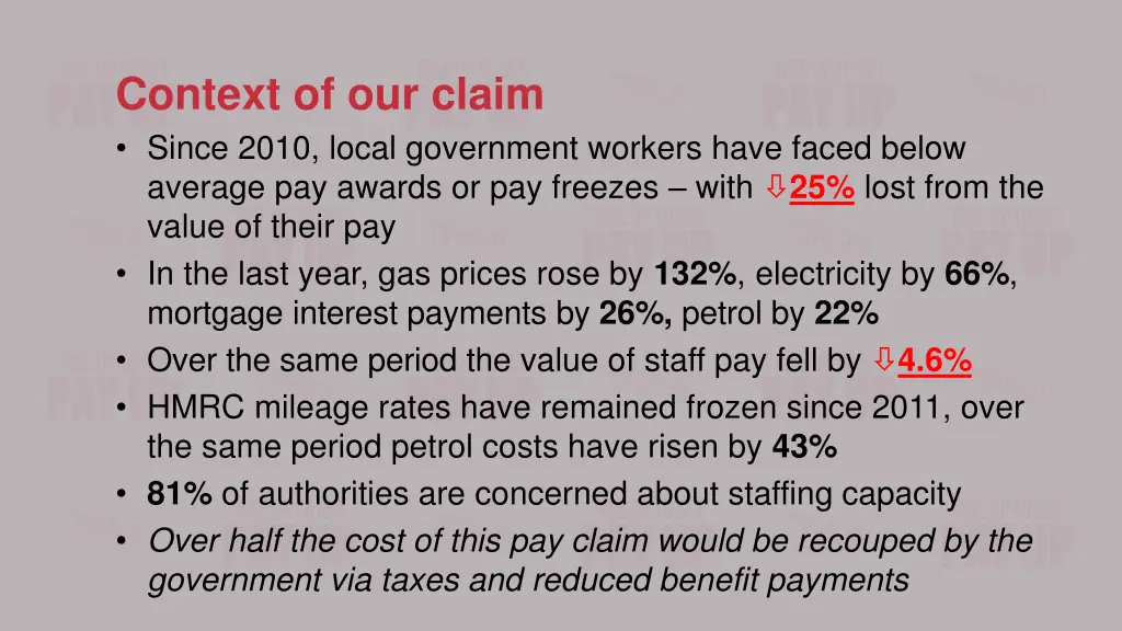 context of our claim since 2010 local government