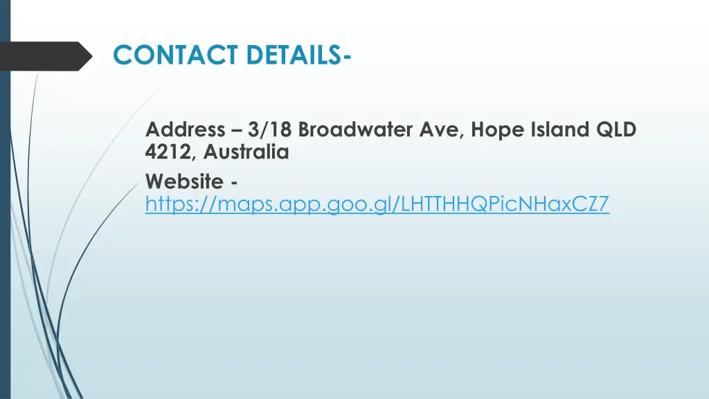 contact details
