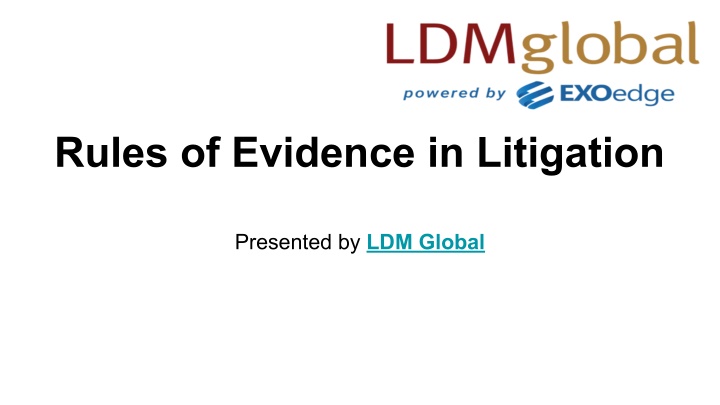 rules of evidence in litigation