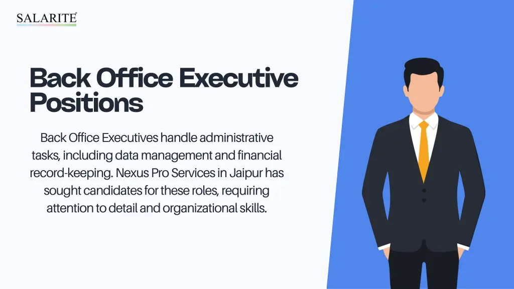 back office executive positions