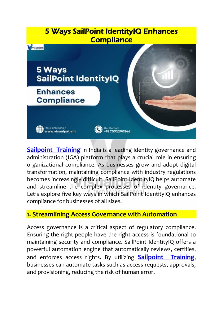 5 ways sailpoint identityiq enhances 5 ways