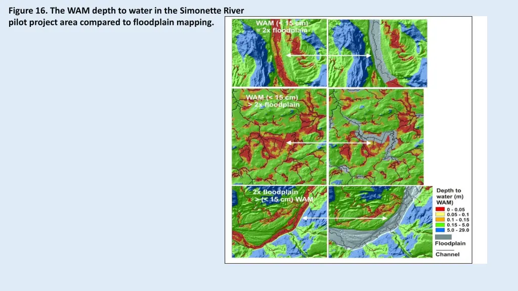 figure 16 the wam depth to water in the simonette