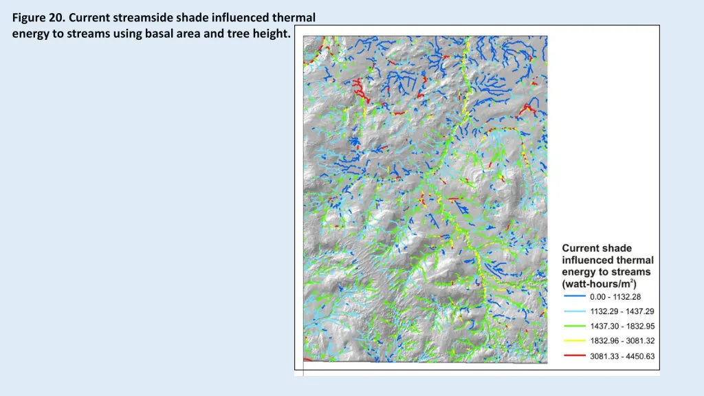 figure 20 current streamside shade influenced