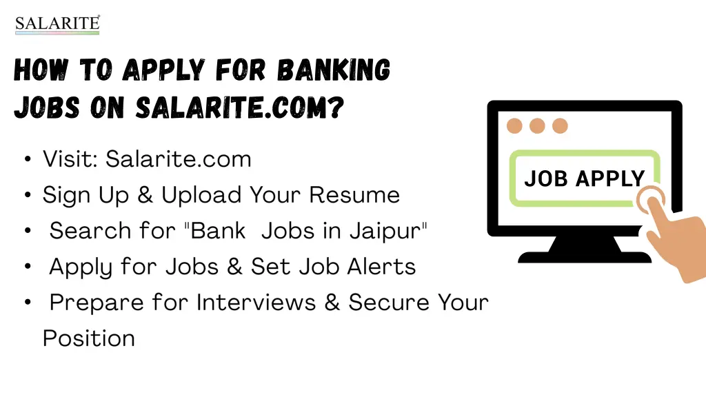 how to apply for banking jobs on salarite com