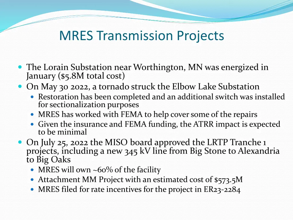 mres transmission projects