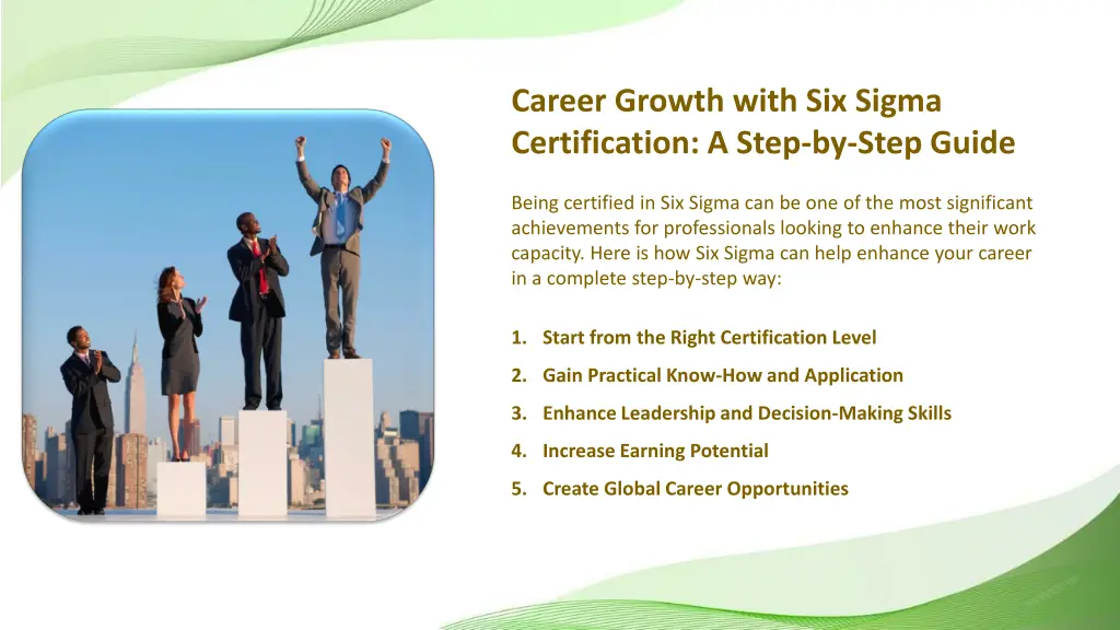 career growth with six sigma certification a step