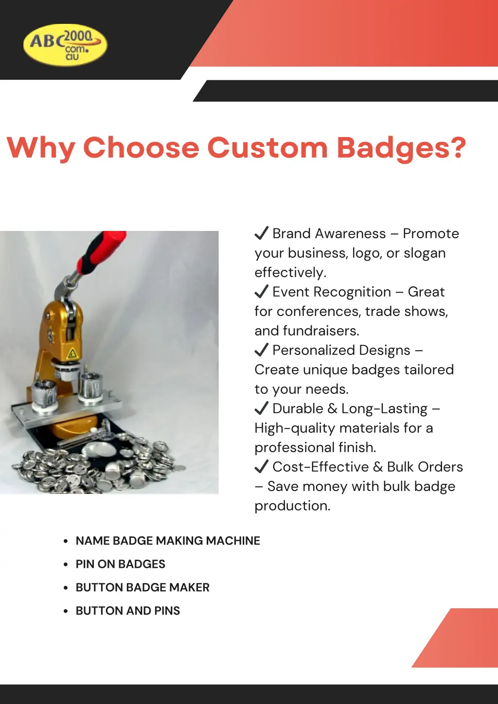 why choose custom badges