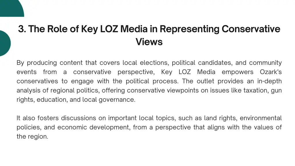3 the role of key loz media in representing 1