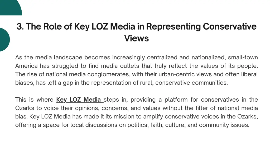 3 the role of key loz media in representing
