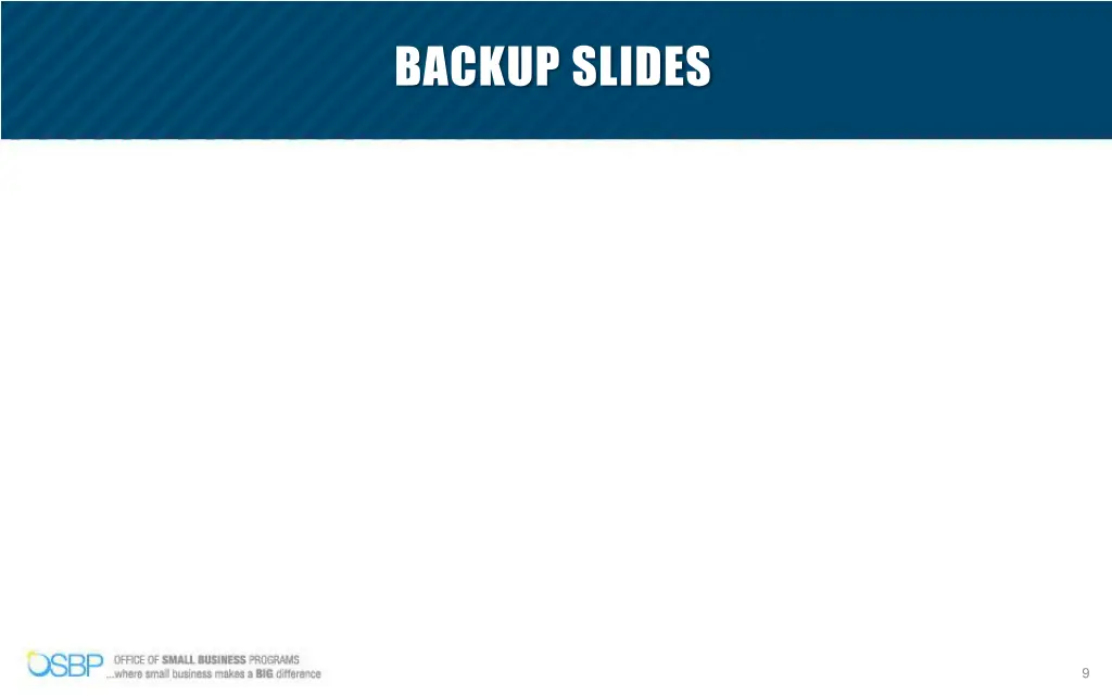 backup slides