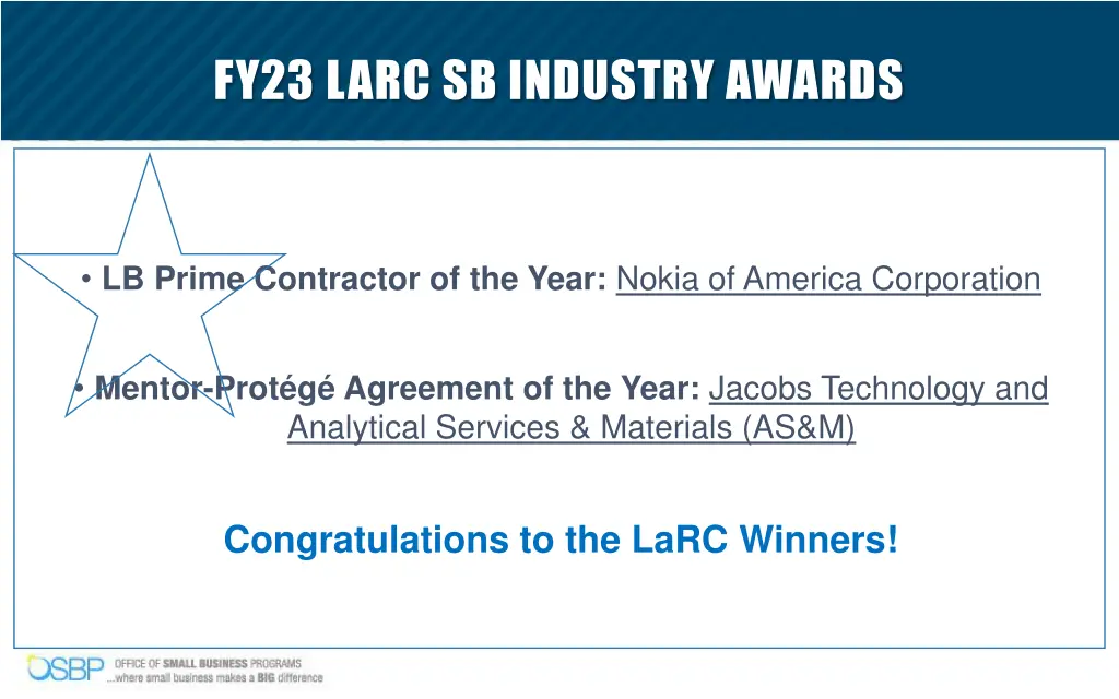 fy23 larc sb industry awards