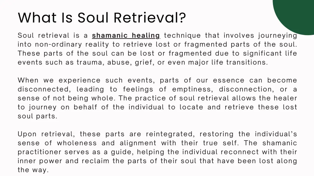 what is soul retrieval
