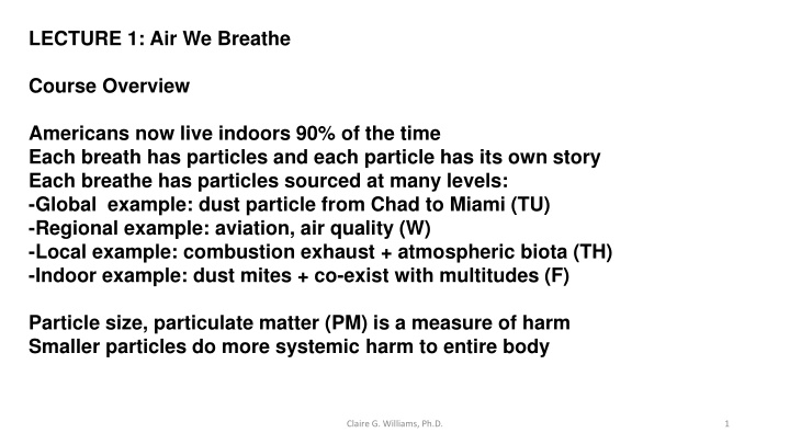 lecture 1 air we breathe