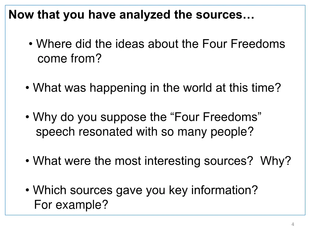 now that you have analyzed the sources