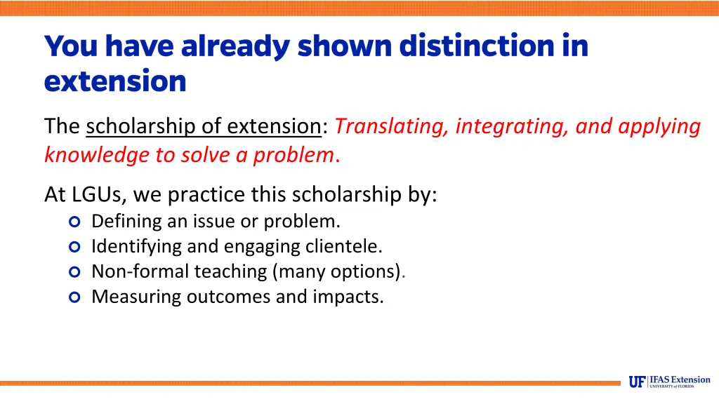 the scholarship of extension translating
