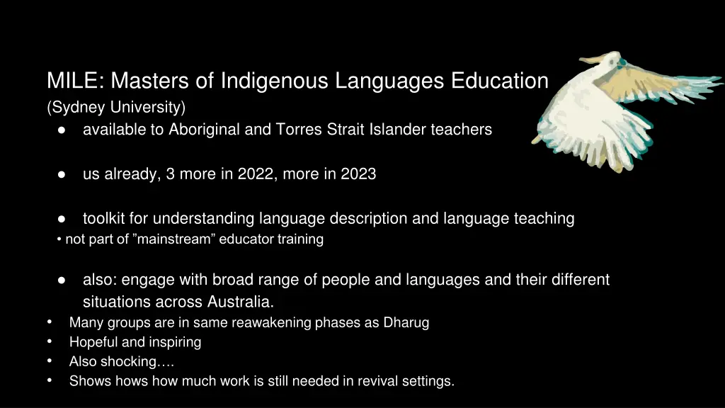 mile masters of indigenous languages education