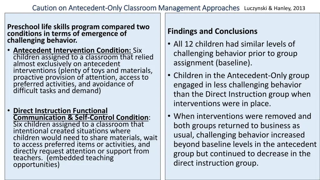 caution on antecedent caution on antecedent only