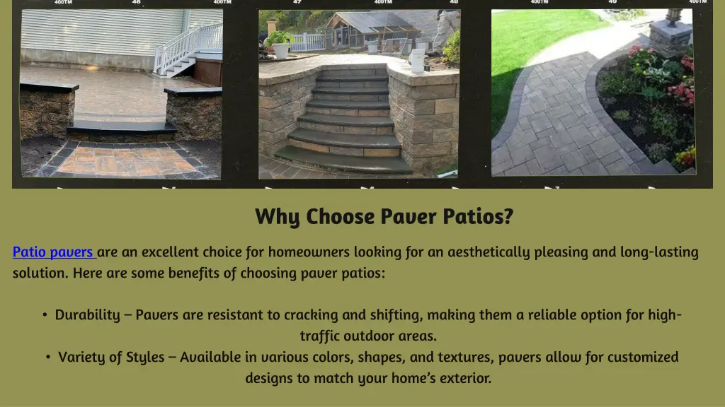 why choose paver patios