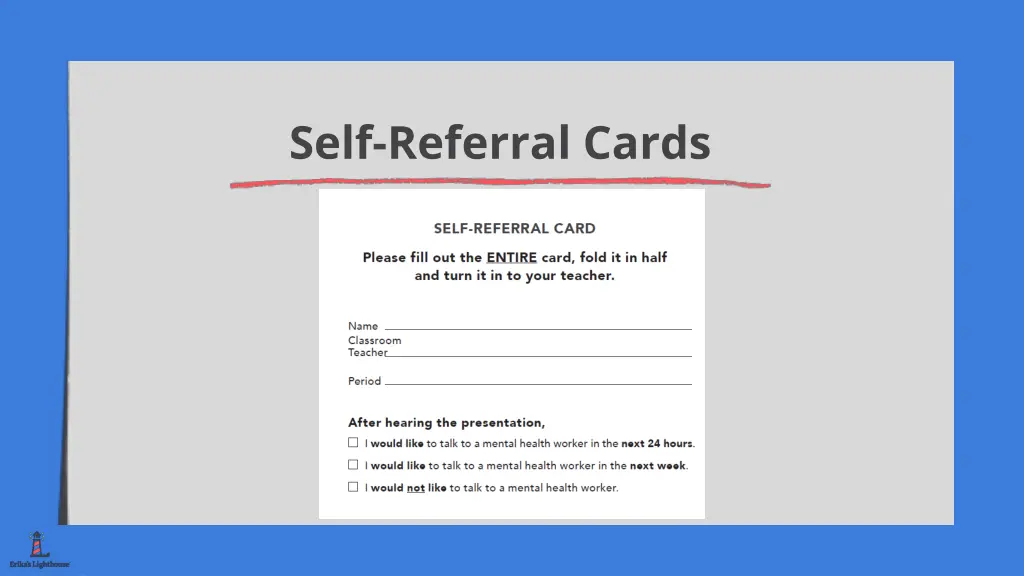 self referral cards
