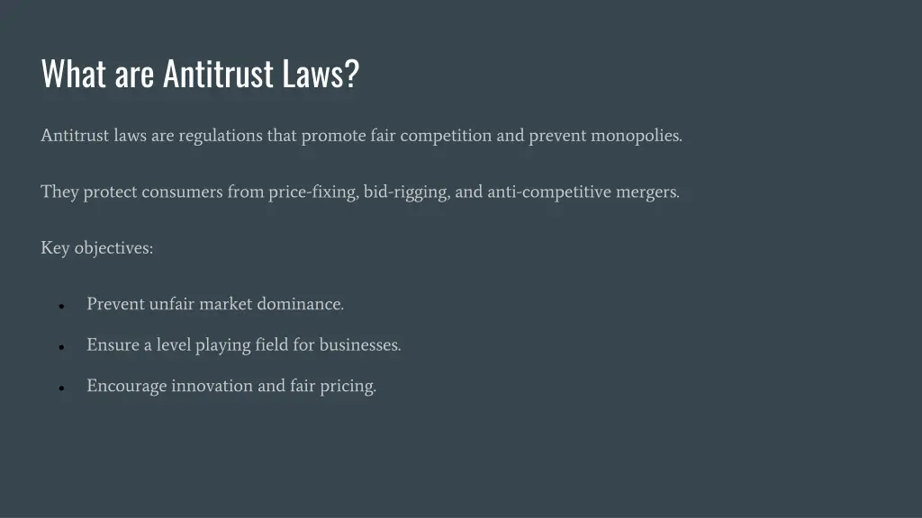 what are antitrust laws