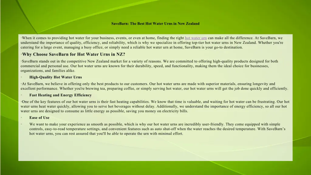 savebarn the best hot water urns in new zealand