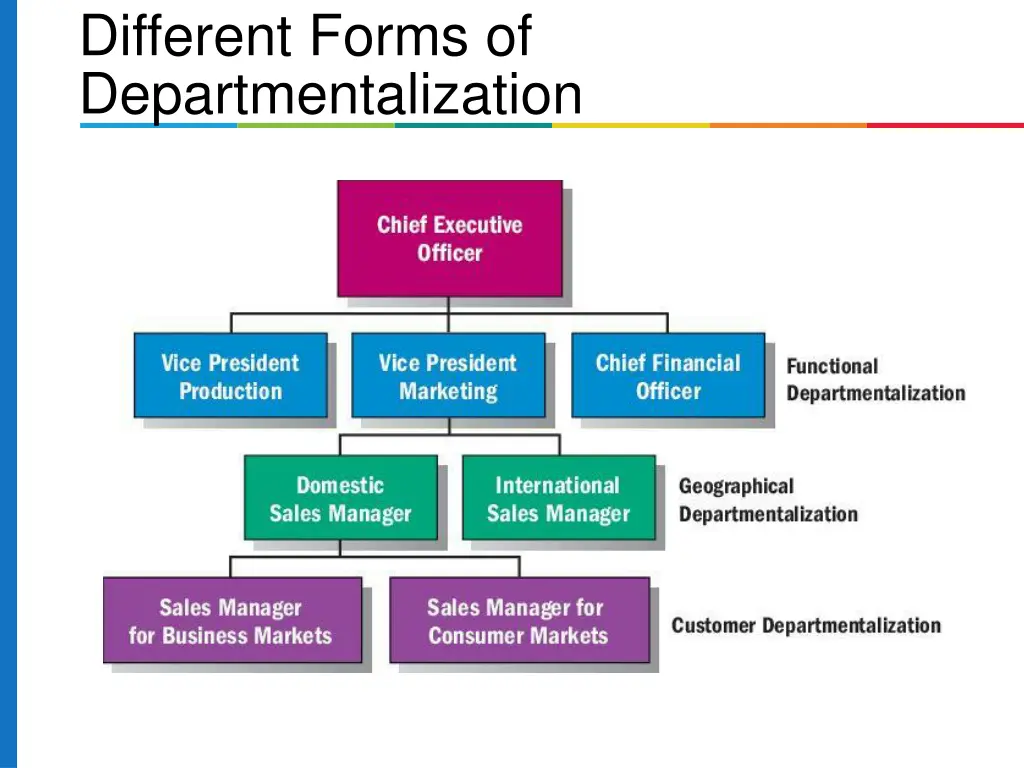 different forms of departmentalization