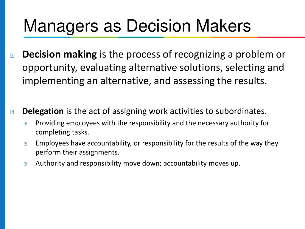 managers as decision makers