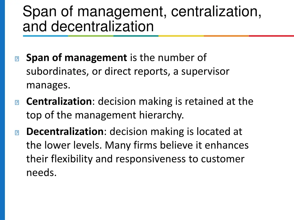 span of management centralization
