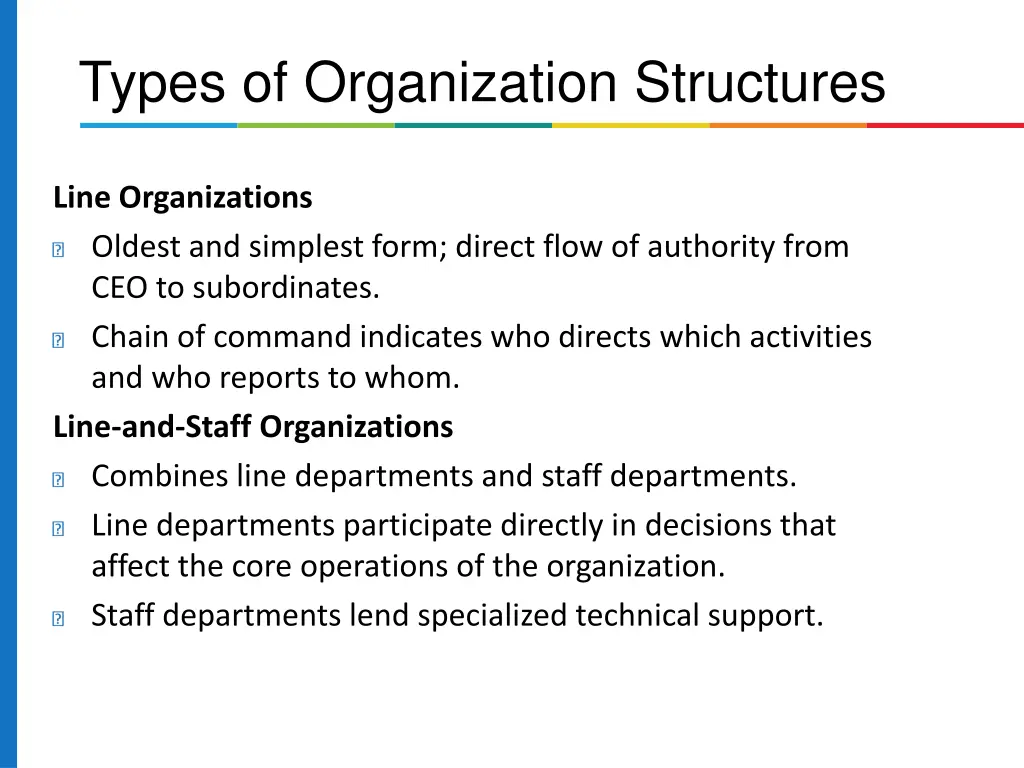 types of organization structures