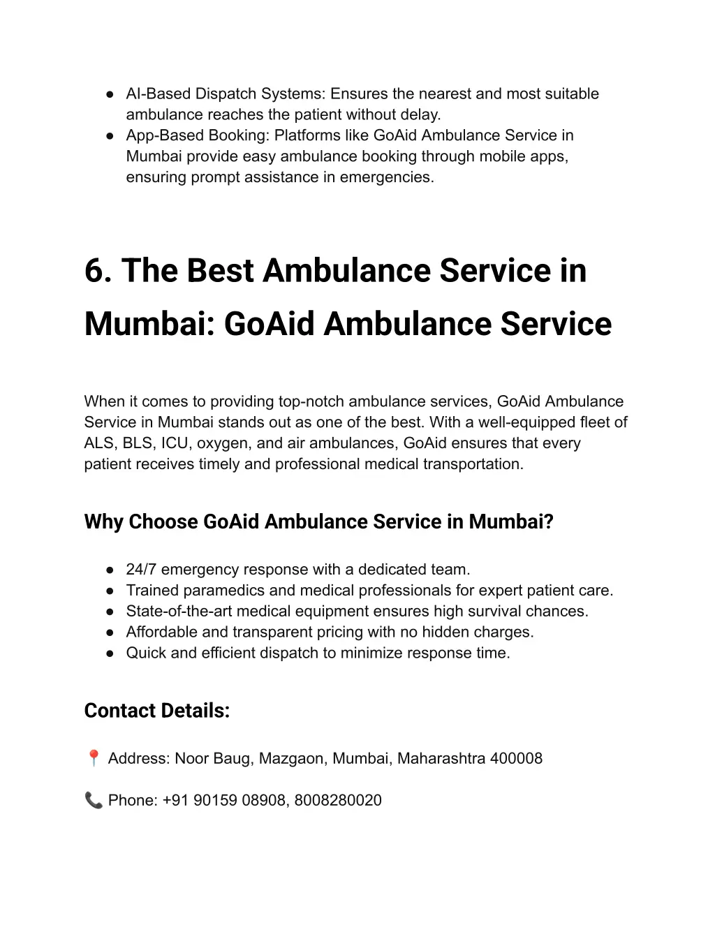 ai based dispatch systems ensures the nearest