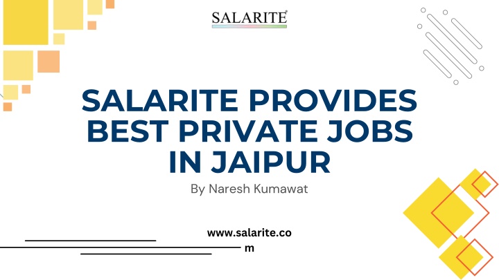 salarite provides best private jobs in jaipur
