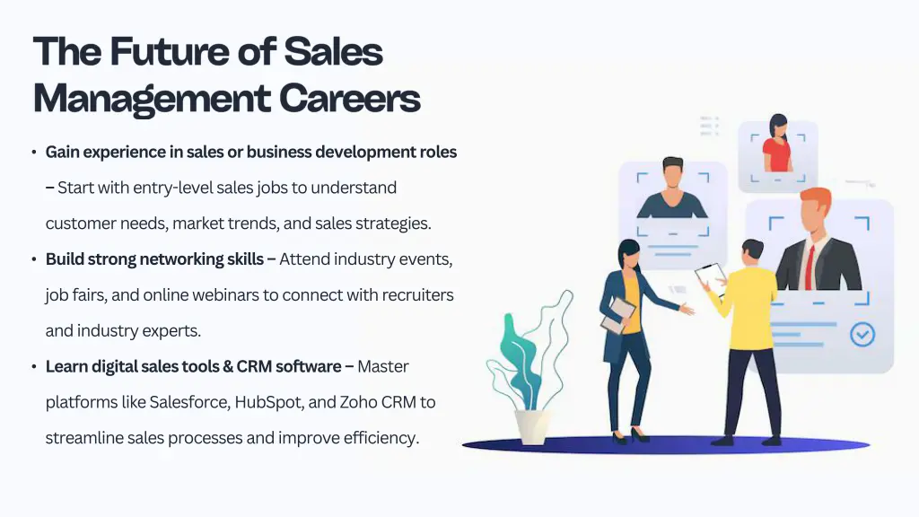 gain experience in sales or business development 1