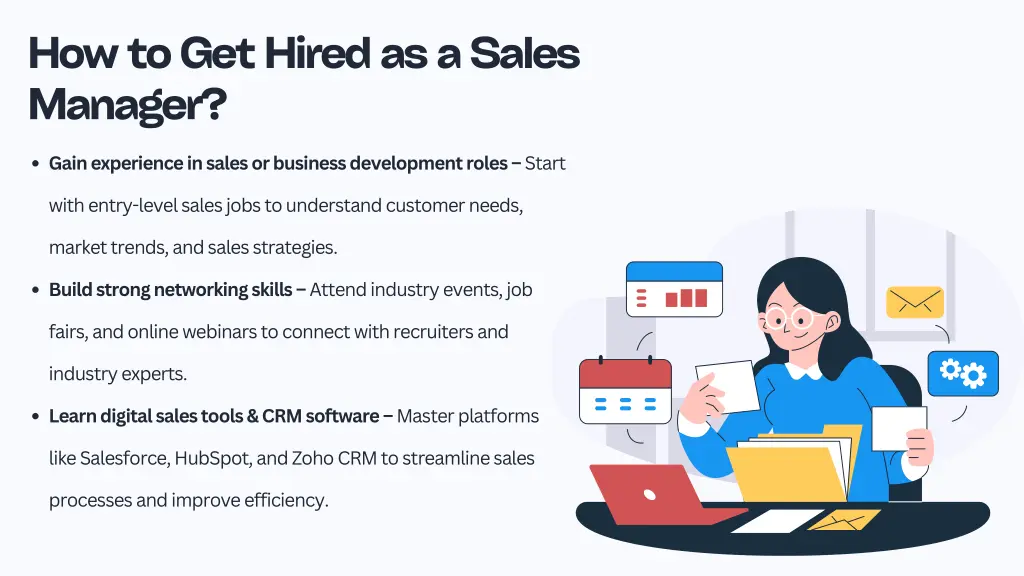 how to get hired as a sales manager