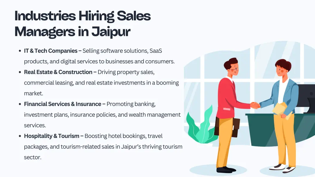 industries hiring sales managers in jaipur