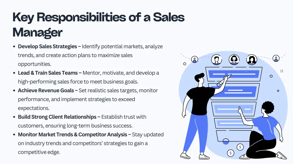 key responsibilities of a sales manager