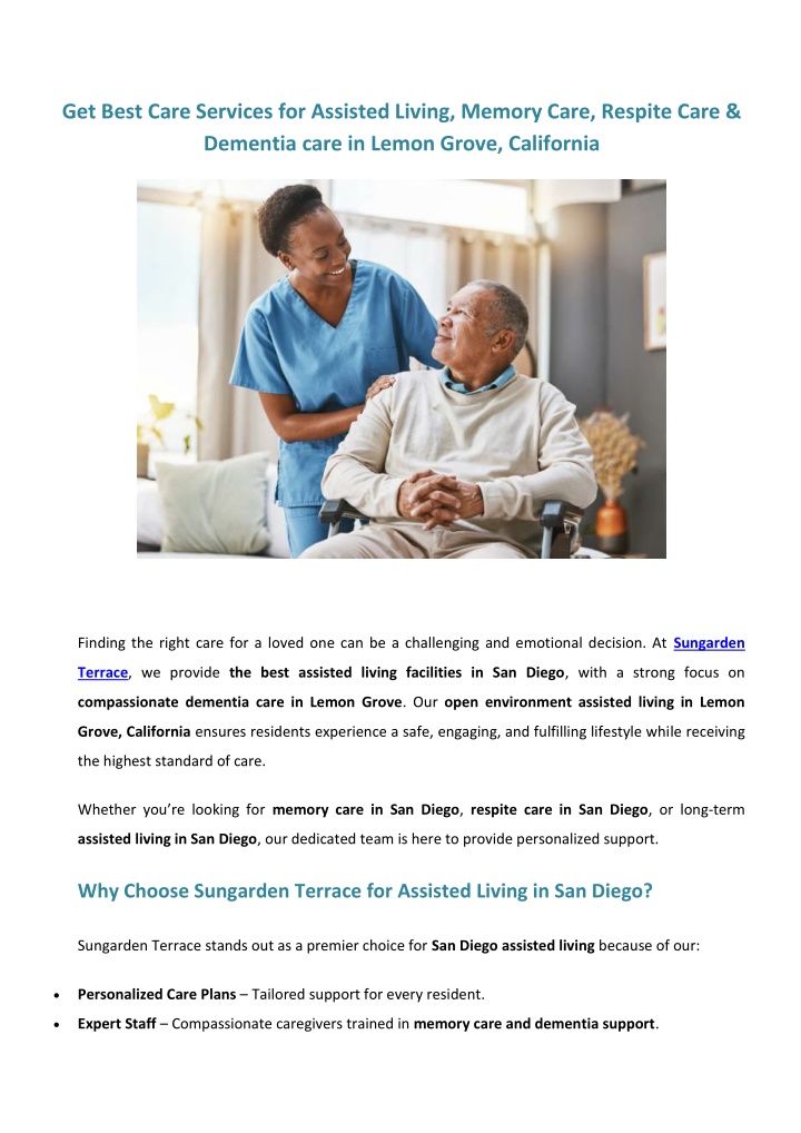 get best care services for assisted living memory