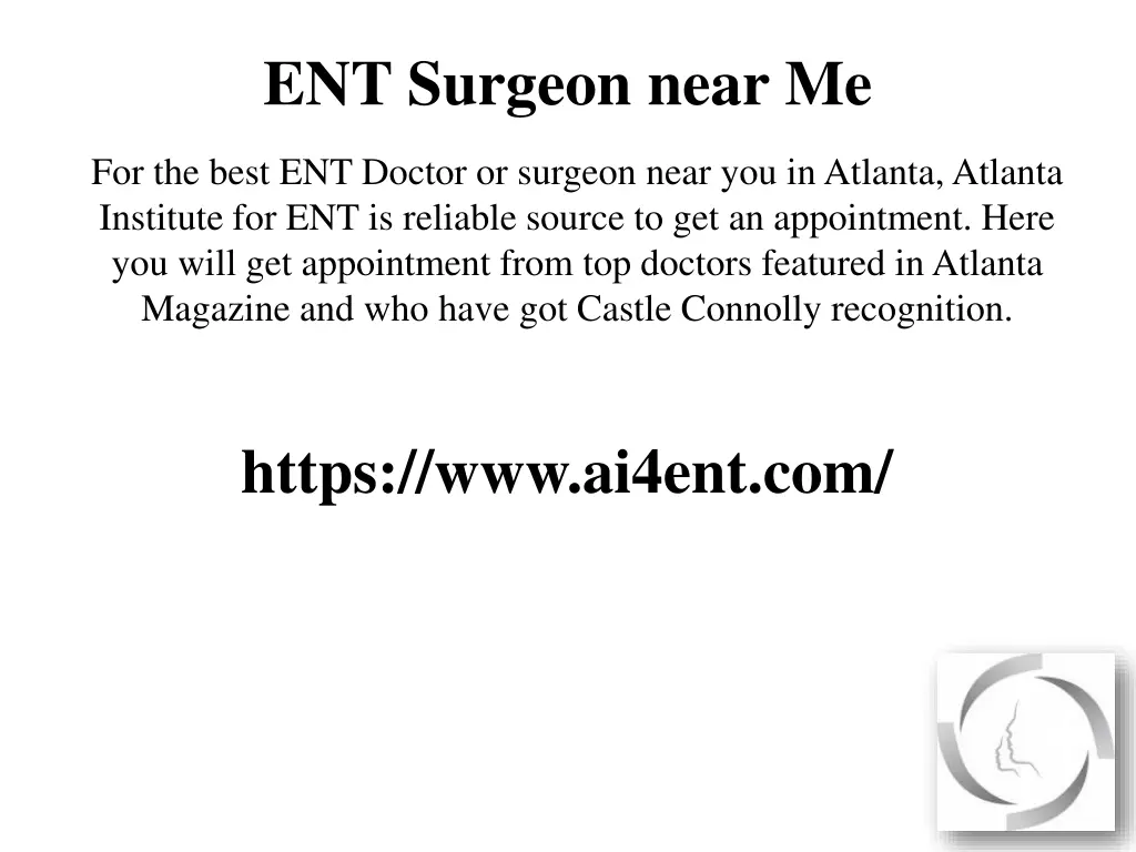 ent surgeon near me