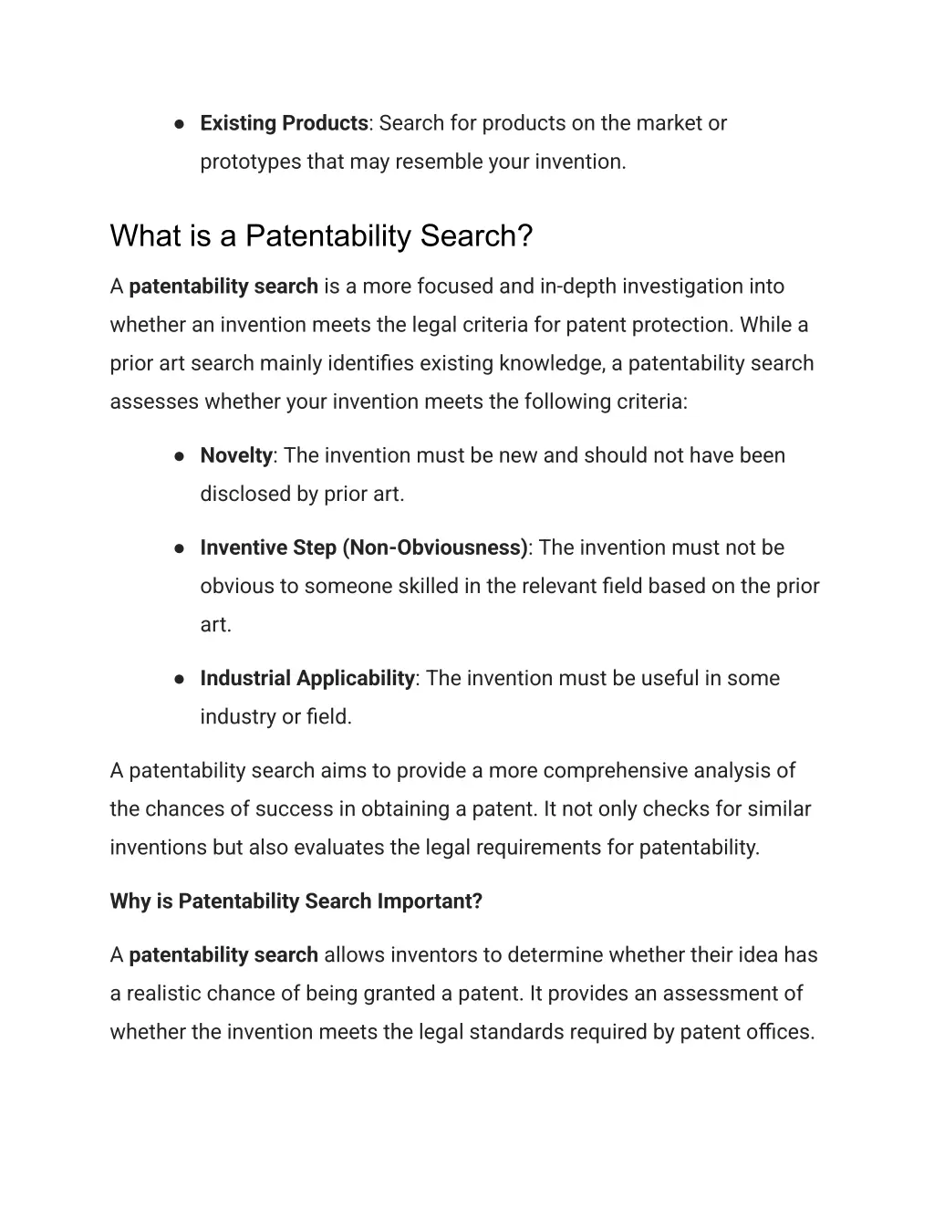 existing products search for products