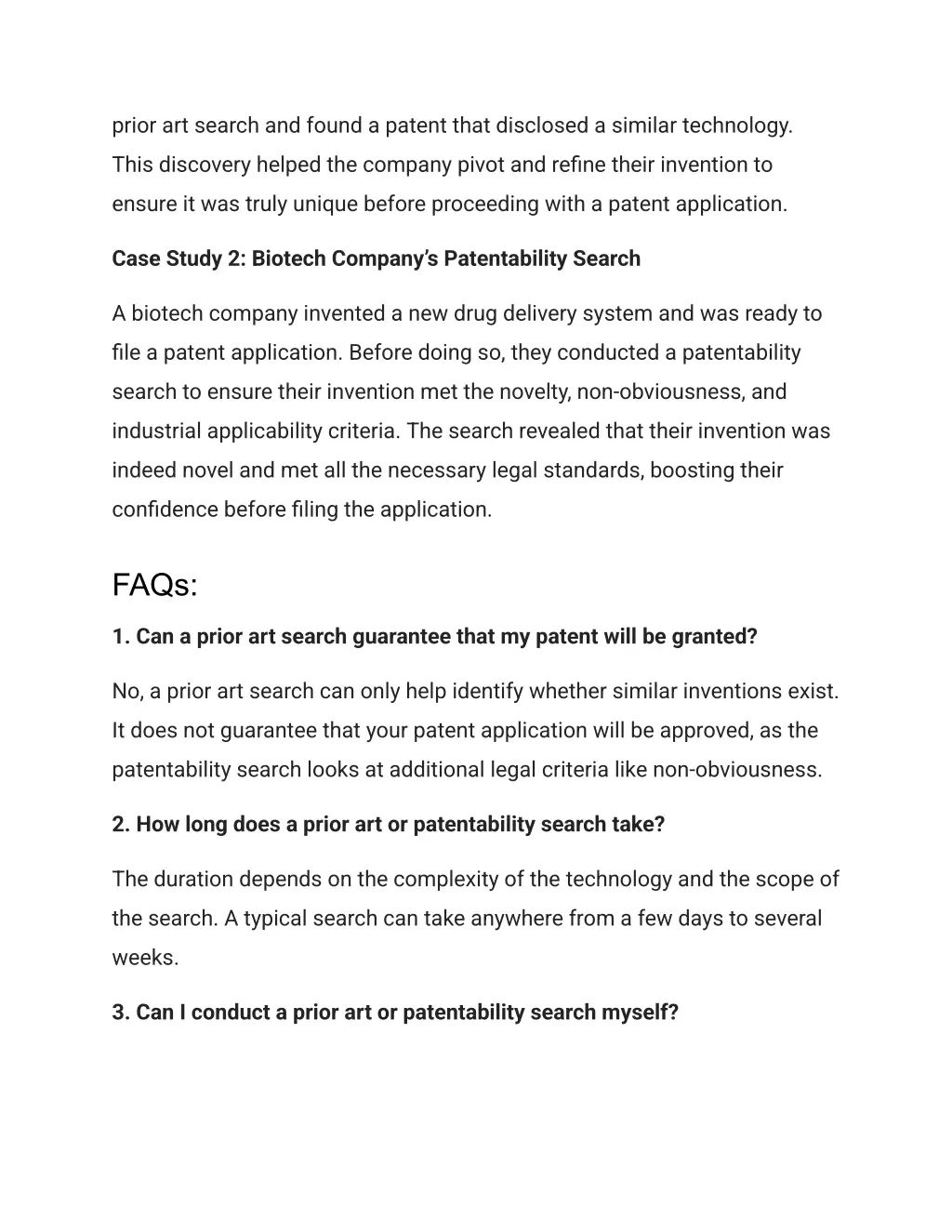 prior art search and found a patent that