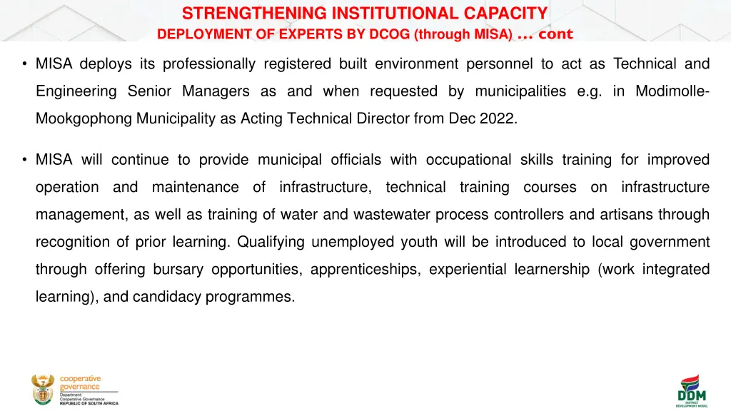 strengthening institutional capacity deployment 2