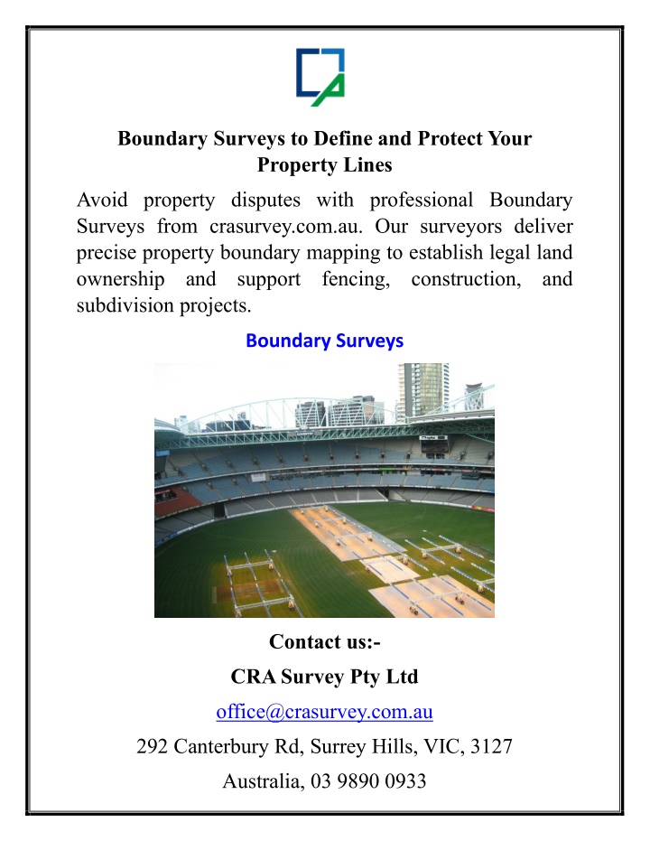 boundary surveys to define and protect your