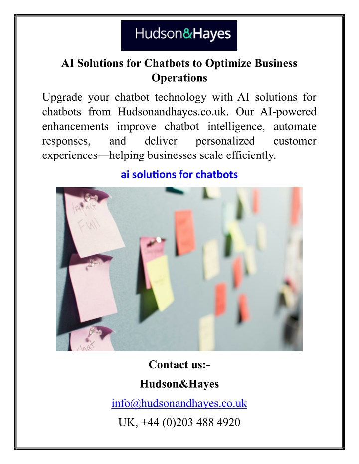 ai solutions for chatbots to optimize business
