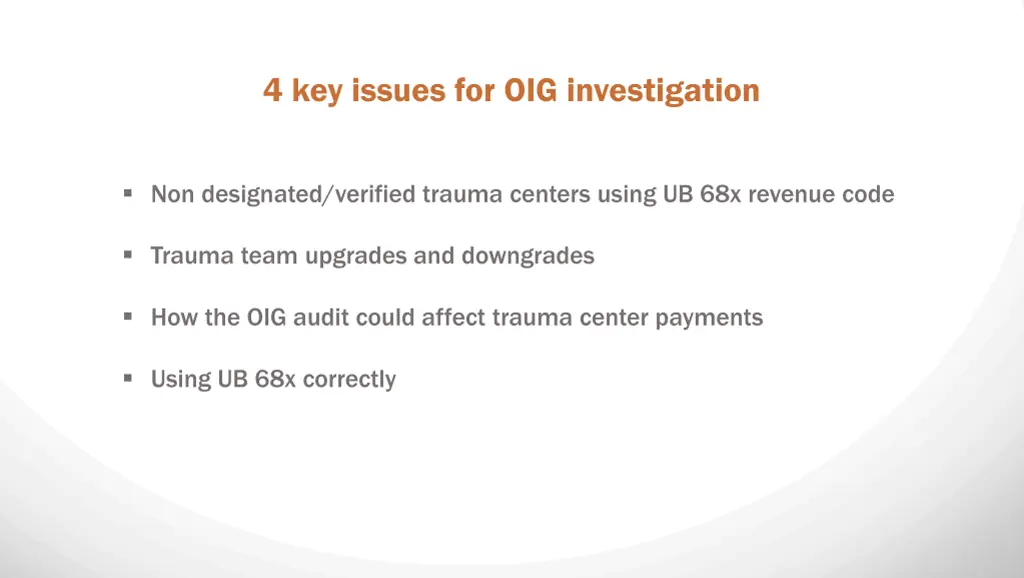 4 key issues for oig investigation