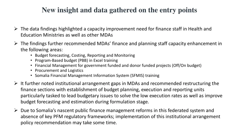 new insight and data gathered on the entry points 1