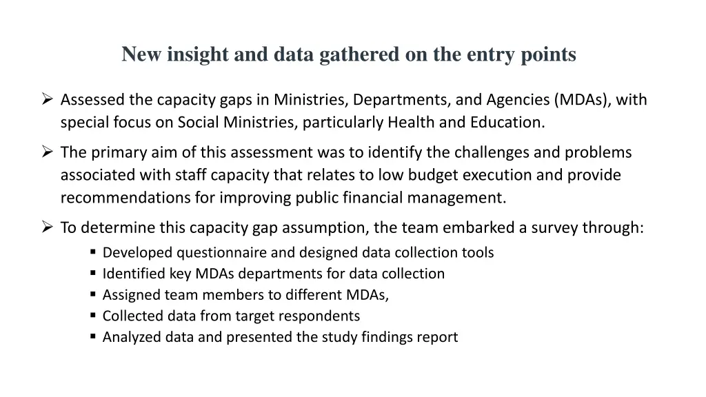 new insight and data gathered on the entry points