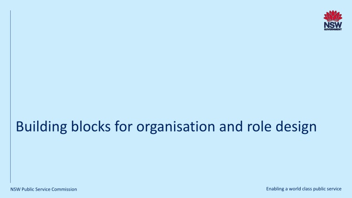 building blocks for organisation and role design