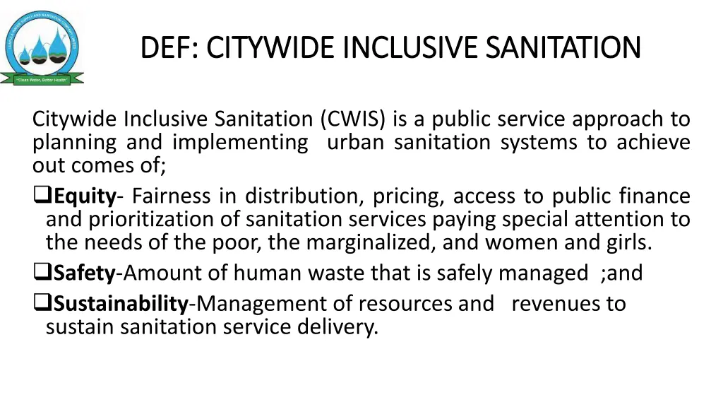 def citywide inclusive sanitation def citywide